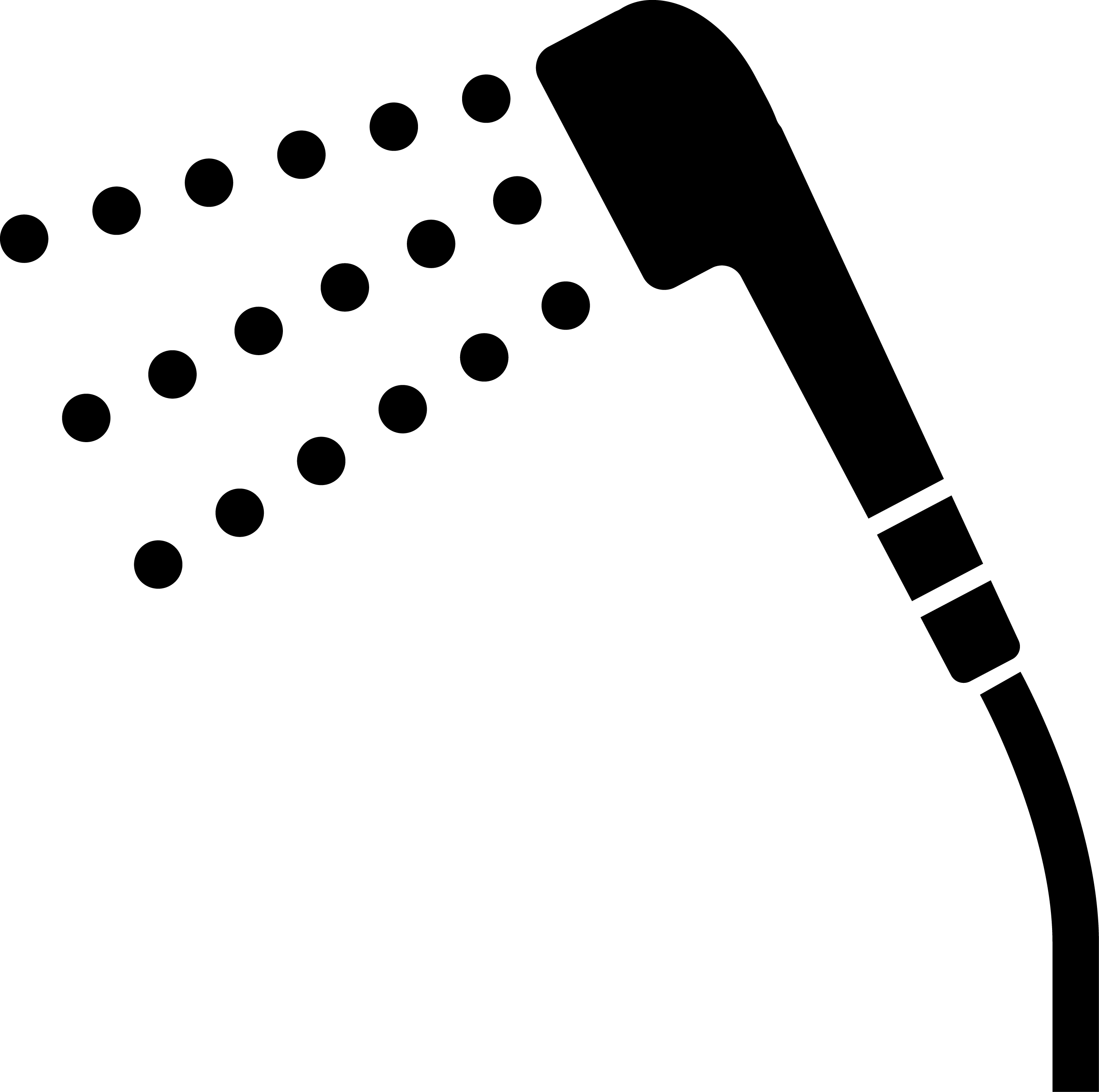 節水タイプのシャワーヘッド