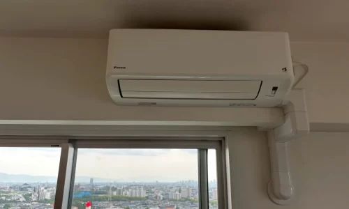 マンションの高級賃貸仕様へのリフォームのエアコンの写真