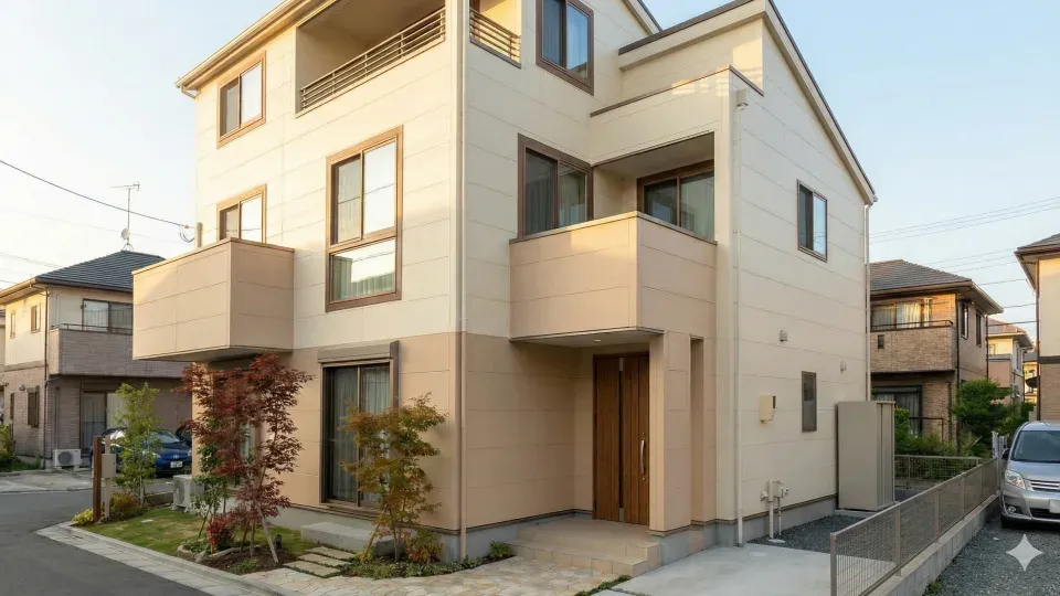 ALCパネル（軽量気泡コンクリート）を使用した住宅の写真