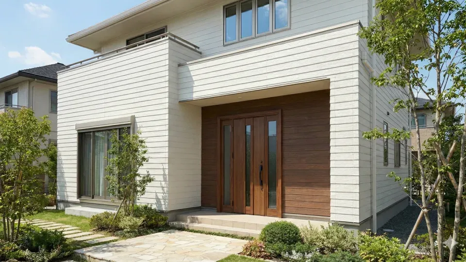 窯業系サイディングを使用した住宅の写真