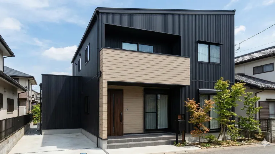 金属系サイディング（ガルバリウム鋼板）を使用した住宅の写真